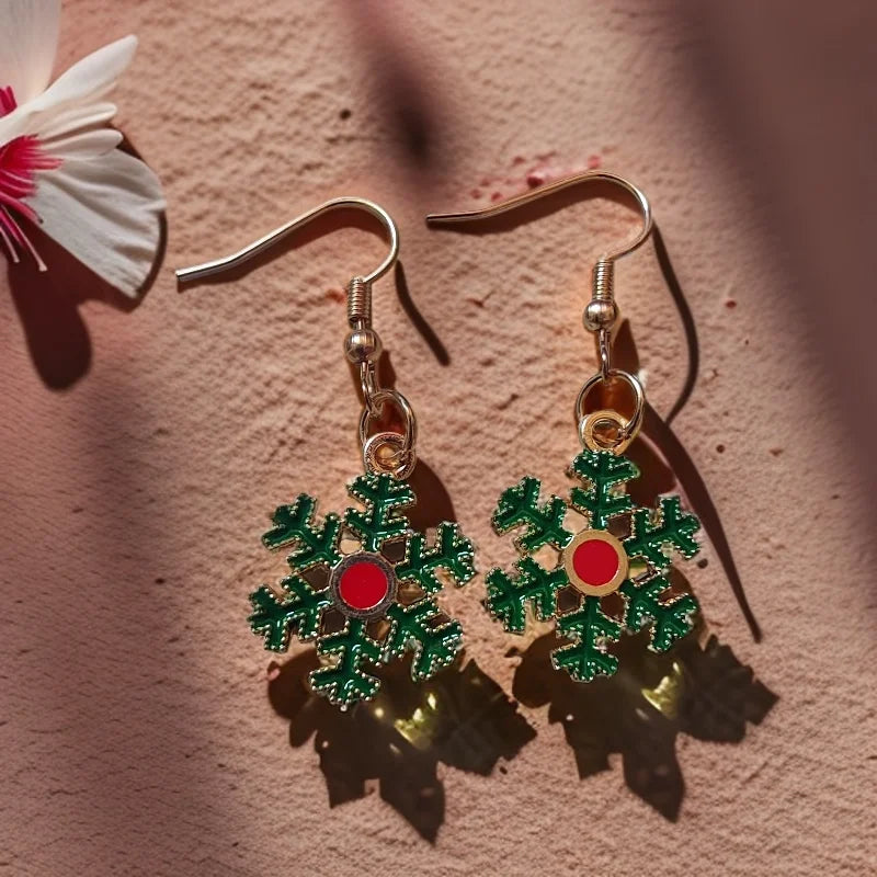 Fashionable Christmas Theme Earrings for Women - Happy Christmas Pendant Tree of Christmas Deer Father Design Mixed Style Jewelr