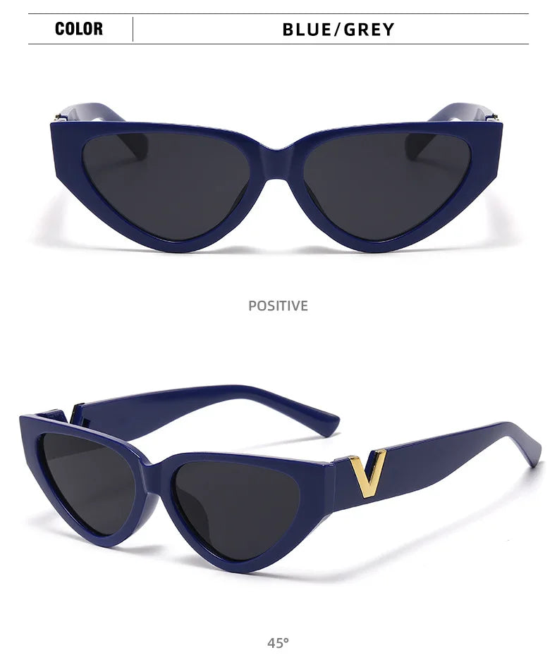 Luxury Glamour Cat Eye Designer Sunglasses - Fashion V Runway UV400