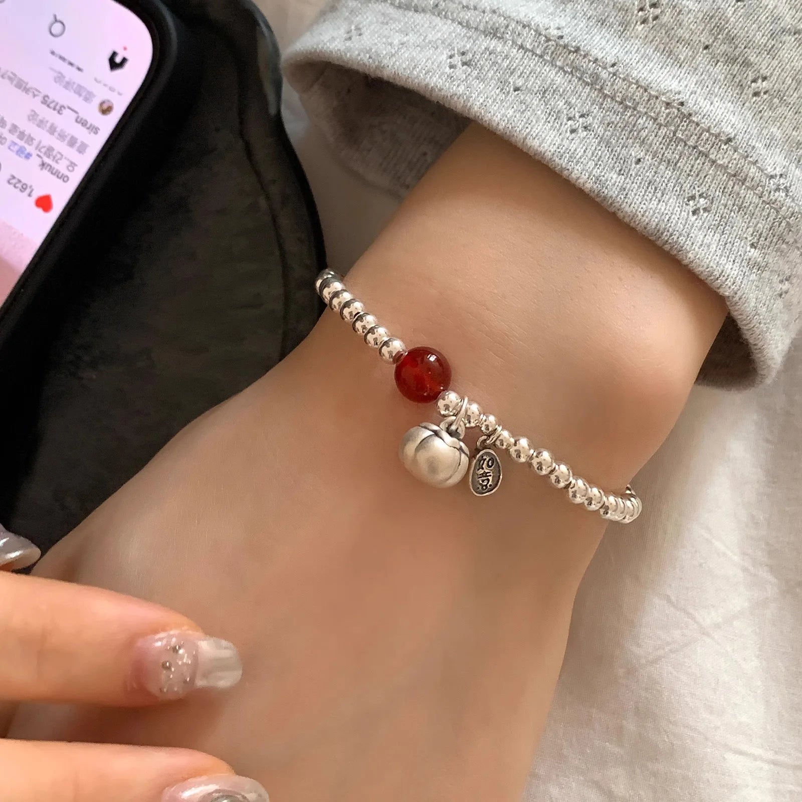 VENTFILLE 925 Sterling Silver Double Layer Pearl Bracelet for Women Girl Design Bead Korean Jewelry Dropshipping