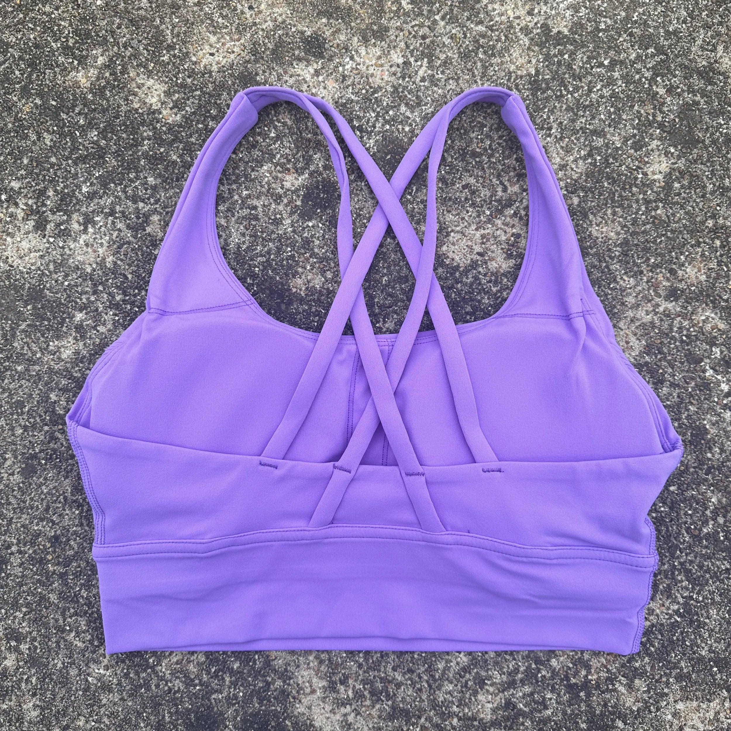 Solid Color Cross Fitness Bra - High Strength Yoga Sport Top