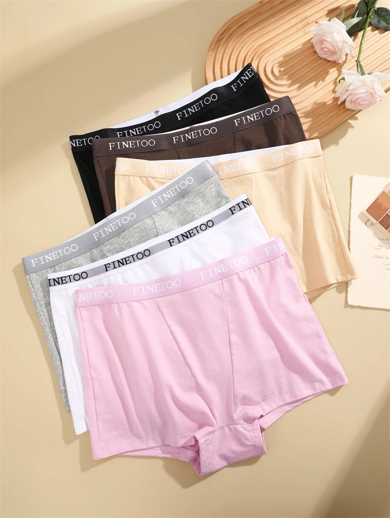 Women's Cotton Seamless Panties Sports Boxers Underwear Female Solid Color Briefs Cozy Lingerie Intimate Underpants Soft S-XXL