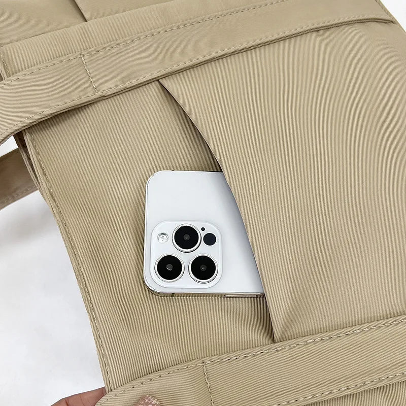 High Quality Commuting Tote Bag Simple Nylon Women's Shoulder Bag Large Capacity Student Class Handbag