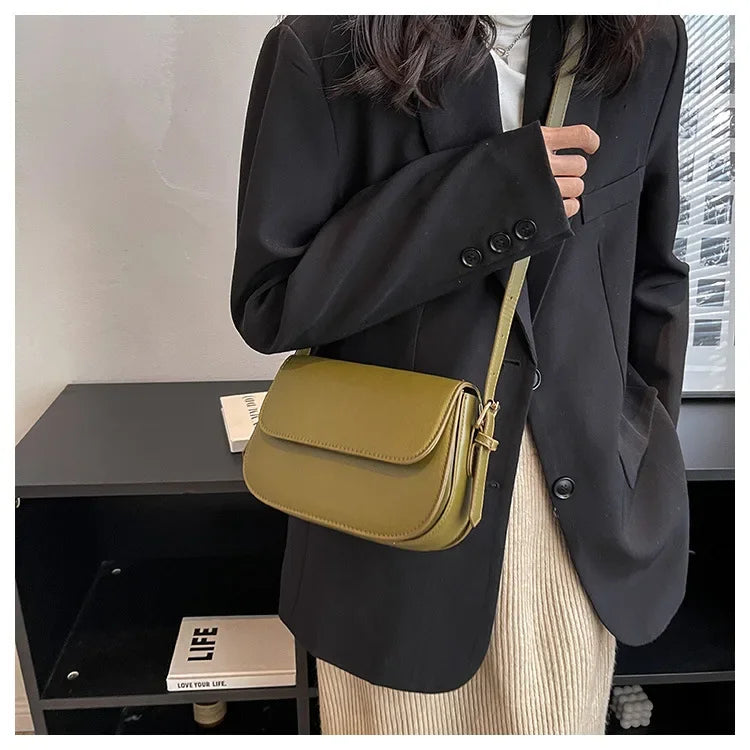 Advanced Texture Retro Small Saddle Bag Women 2025 New Popular All-Match Messenger Bag Fashion Underarm Bags Square Sling Bag