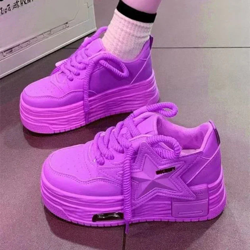 Star Designer Lightweight Sports Shoes - Platform Anti-Slip Sneakers