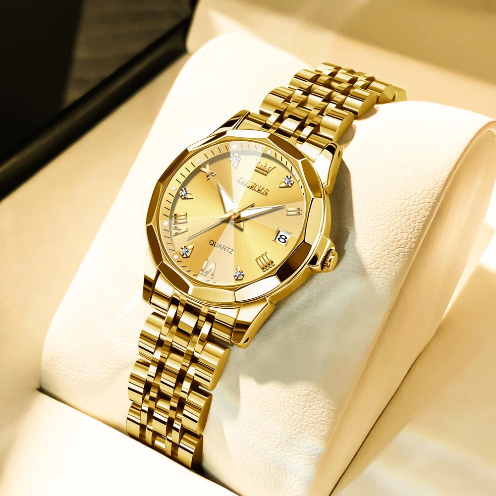OLEVS Elegant Fashion Women's Watch - Luxury Waterproof Luminous Date