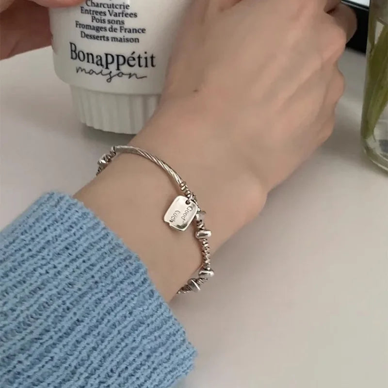VENTFILLE 925 Sterling Silver Double Layer Pearl Bracelet for Women Girl Design Bead Korean Jewelry Dropshipping