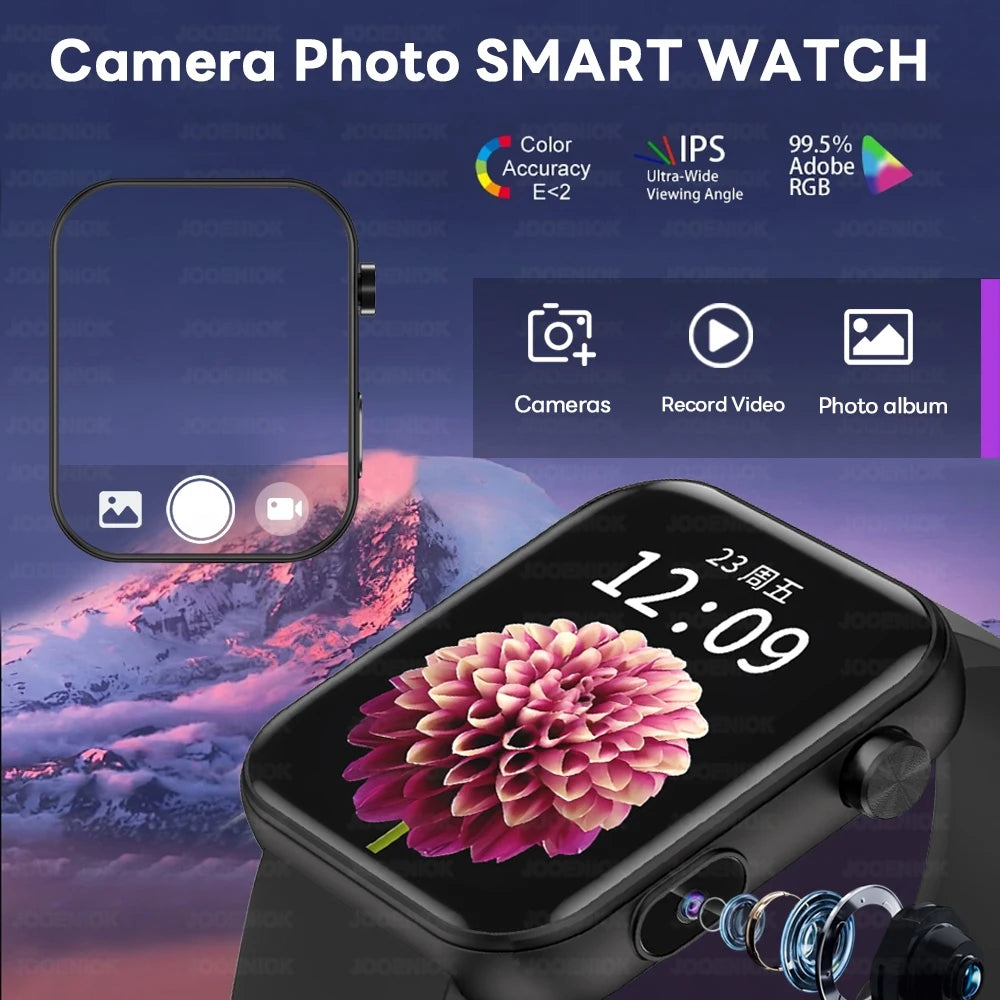 2025 Smart Watch Camera - Health Monitor Fitness Waterproof Bluetooth