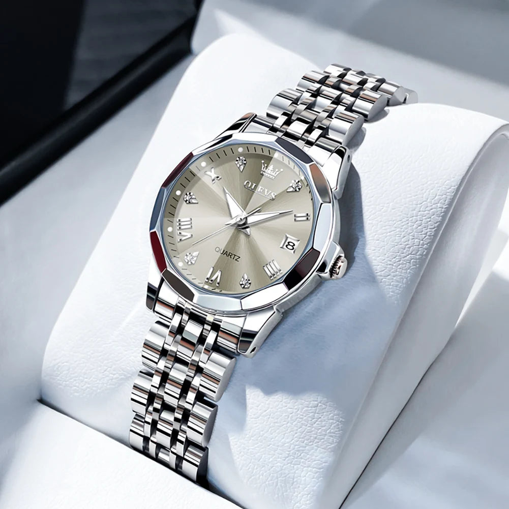OLEVS Elegant Fashion Women's Watch - Luxury Waterproof Luminous Date