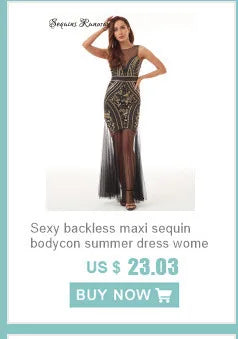 Black Backless Tassel Sequin Dress - Summer Party Evening Gown