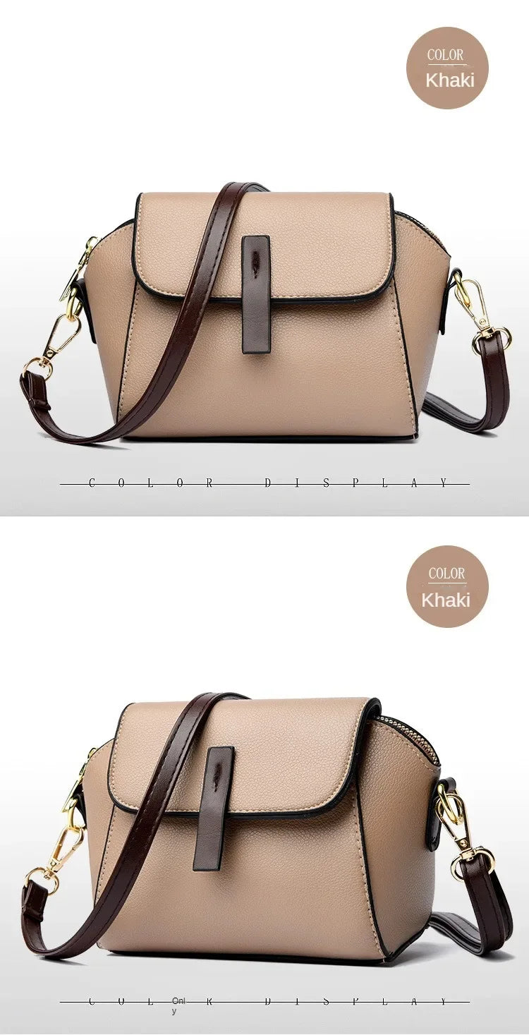 Luxury Designer Solid Color Women's Small Handbag Fashion Shoulder Messenger Bag Ladies Pu Leather Shell Crossbody Bag Bolsas