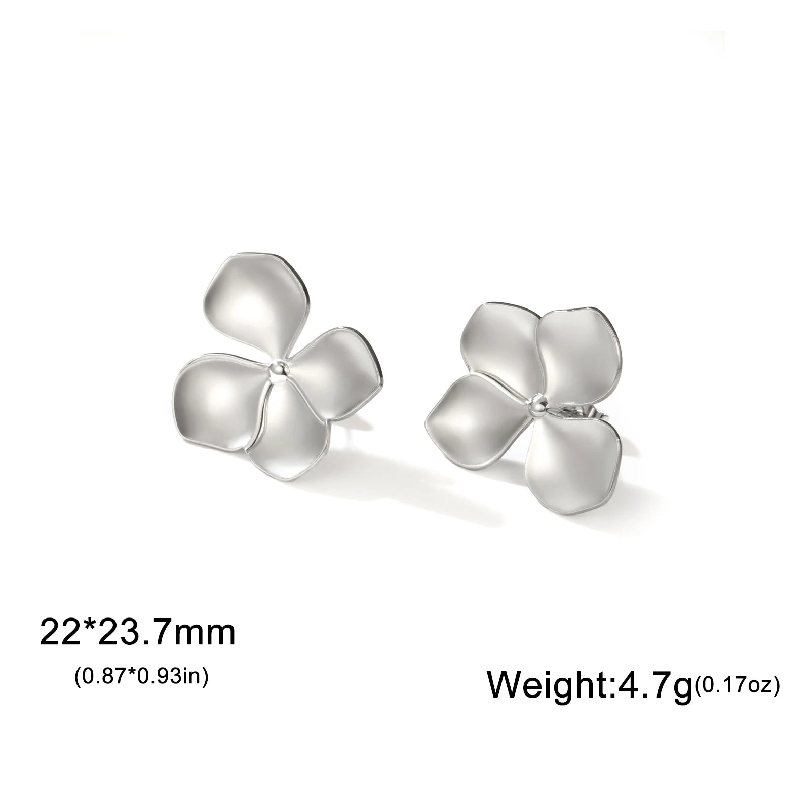 Unift Vintage Metal Flower Stud Earrings for Women Bohemian Gold Color Stainless Steel Earring Statement Stylish Simple Jewelry