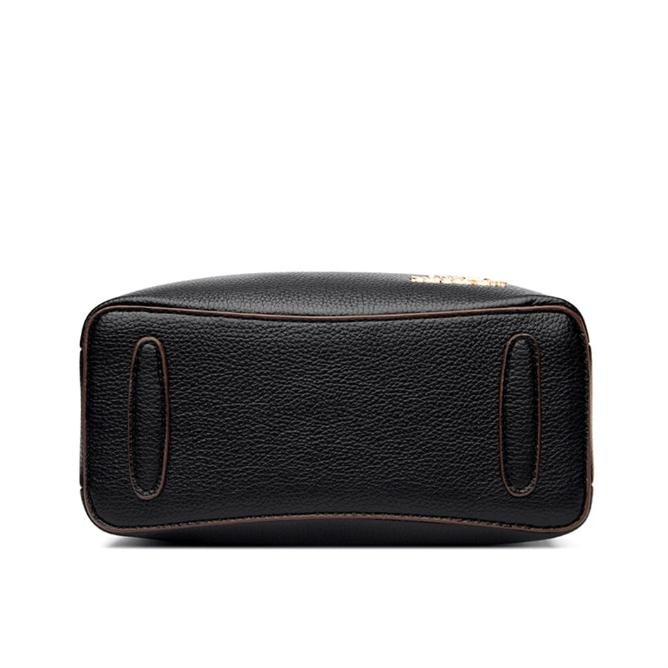 3-Layer Designer Handbag - Large Capacity Crossbody Messenger Bag