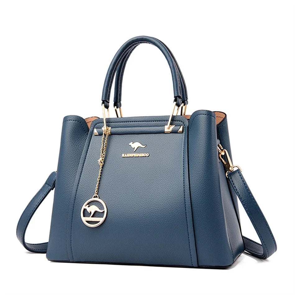 2024 Luxury Designer Handbag - 3 Layer Crossbody Leather Tote