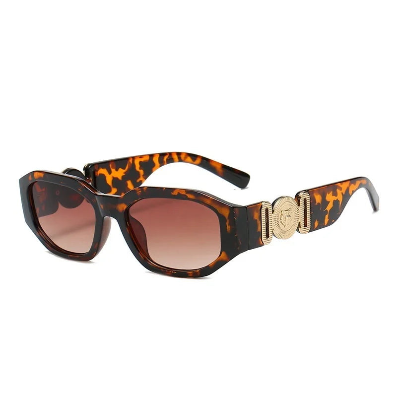 LONSY Fashion Square Sunglasses - Black Gradient Big Frame Retro UV400