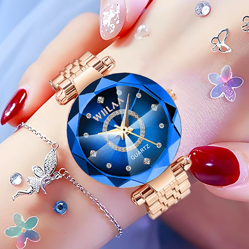 2025 Women Bracelet Watch Luxury Brand Top Rhinestone Elegant Ladies Watches Gold Clock Wrist Watches For Women relogio feminino