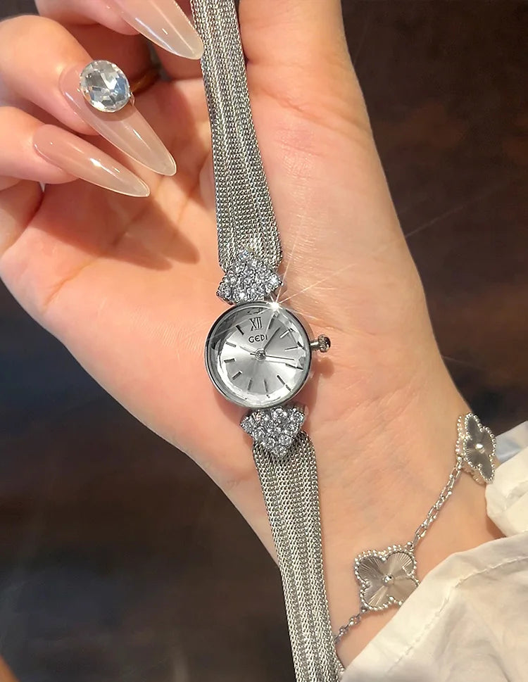GEDI Luxury Retro High-End Ladies Watches Niche Vintage Quartz Woman Wristwatch Diamond Fashion Casual Watches for Woman