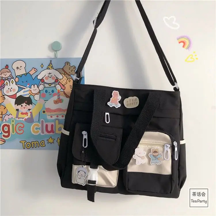Waterproof Canvas Women Handbags Shoulder Bags Nylon Ladies Tote Messenger Bag Oxford Handbag Crossbody Bags for Girls Satchels