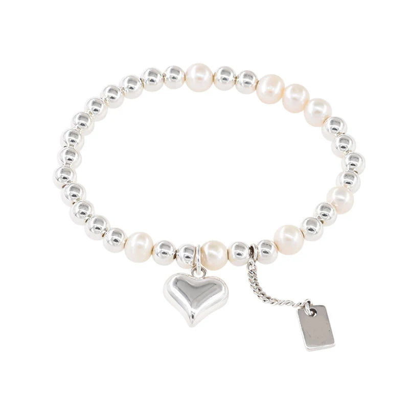 VENTFILLE 925 Sterling Silver Double Layer Pearl Bracelet for Women Girl Design Bead Korean Jewelry Dropshipping