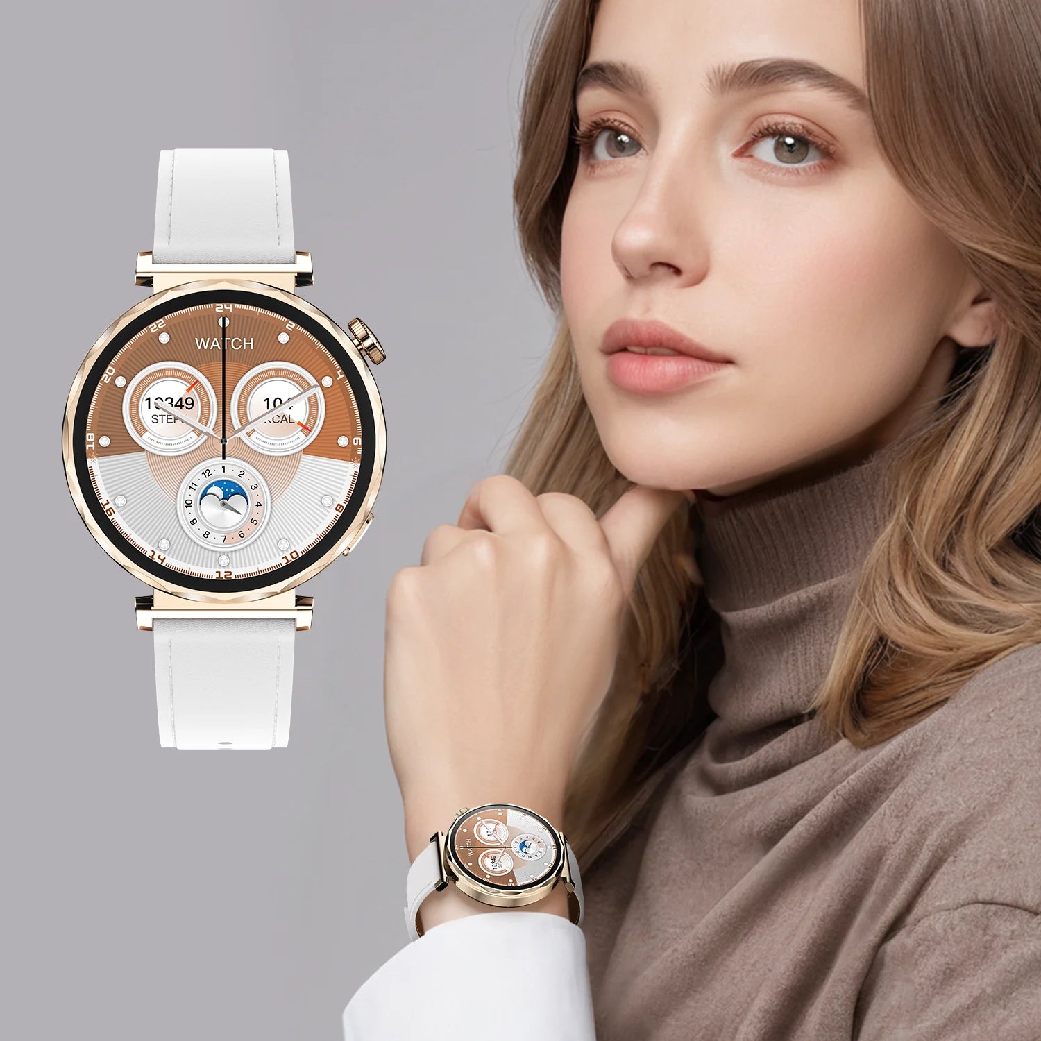 GT5 Mini Smart Watch for Woman IP68 Waterproof 1.32" IPS Screen Make/Receive Calls Message Sleep Tracking Sport Modes Smartwatch