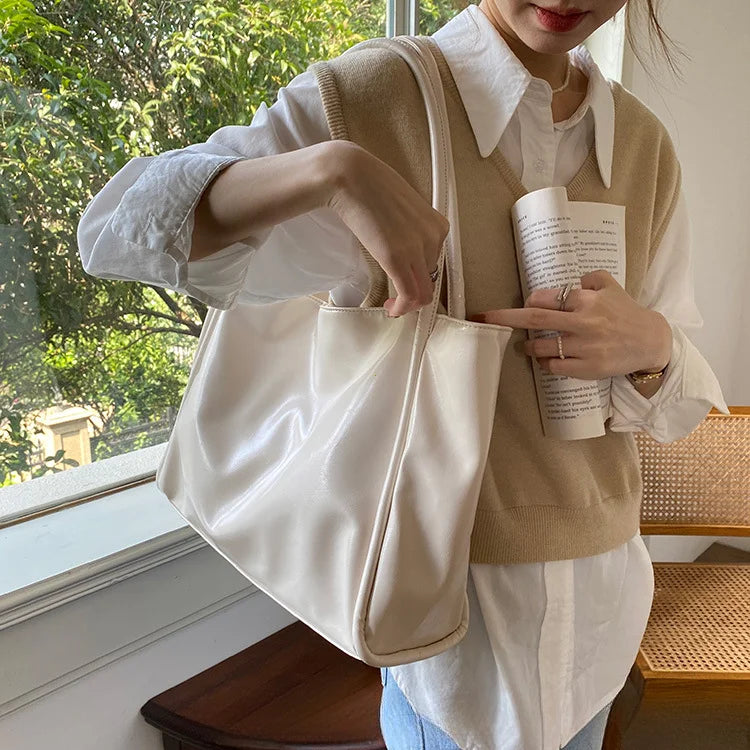 Portable Texture Tote Bag for Women, Shoulder Underarm Bag, Commuting Bag, Large Capacity, Niche Design, Autumn Winter Handbags