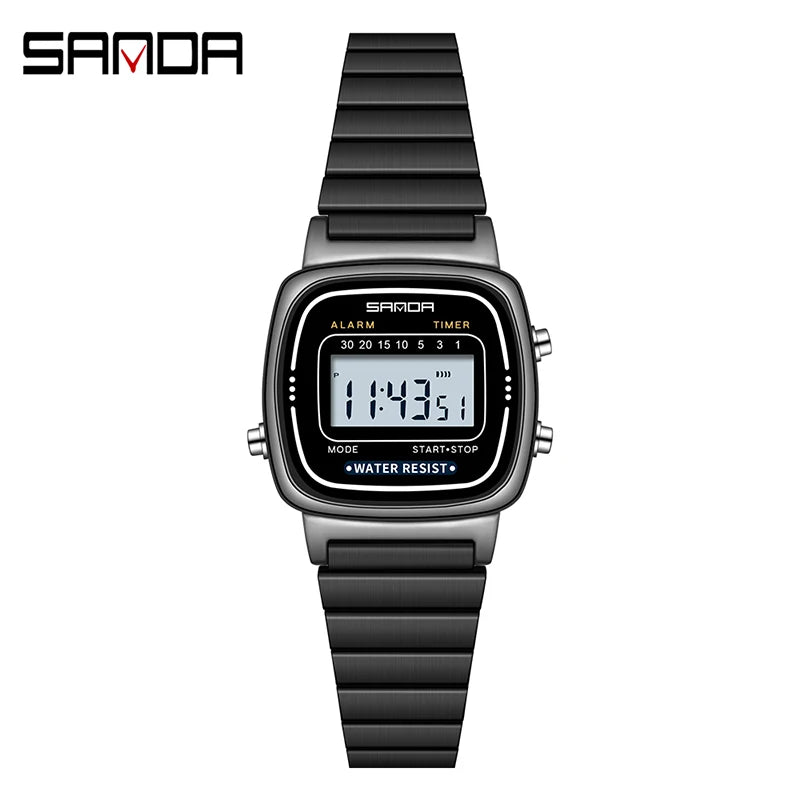 SANDA Golden Quartz Watch - Waterproof Ladies Fashion Wristwatch