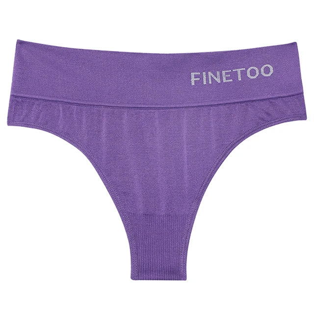 3PCS/Set Women's Panties Sexy Underwear FINETOO Large Size Thong Women Seamless Panties High Waist Girls Thongs M-2XL