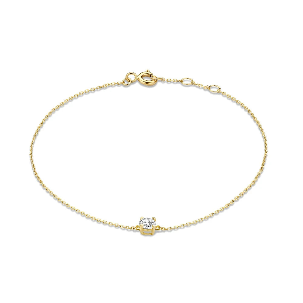CANNER European American Style Eight-Pointed Star Zircon Bracelet S925 Sterling Silver Personality Simple Versatile Bracelet