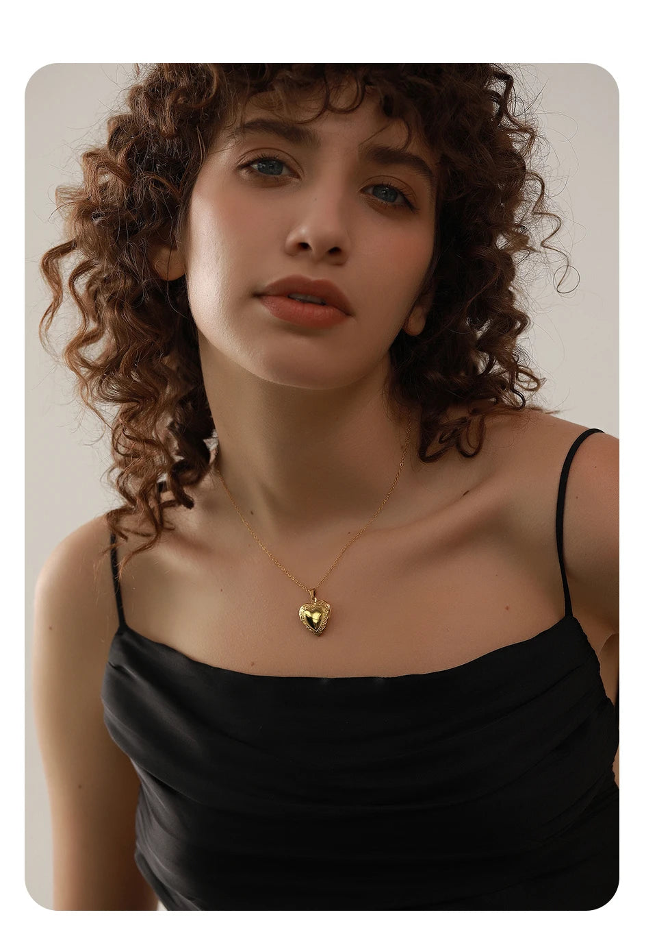 Yhpup Heart Stainless Steel Pendant Drop Necklace  Waterproof Friend Photo Picture Frame Locket Charm Necklace Jewelry Gift