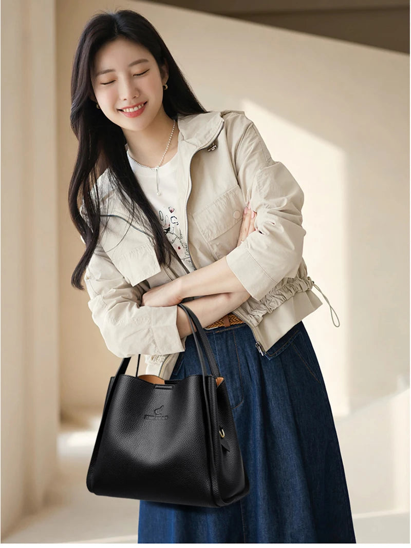 Genuine Brand Tote Bag Leather Luxury Handbags Women Bags Designer Handbags High Quality Ladies Crossbody Hand Bags for Women