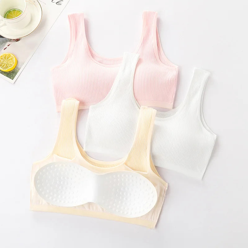 Cotton Girls Training Bras - Student Vest Breathable Sport Bras