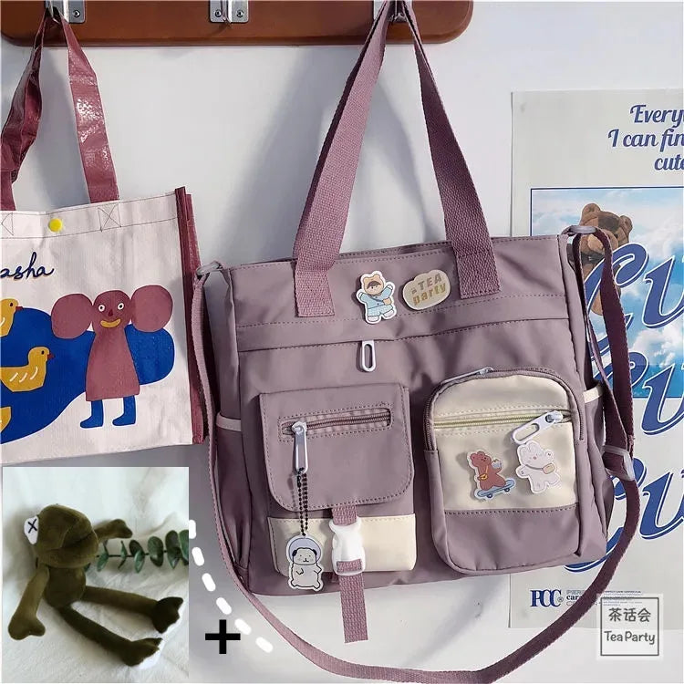 Waterproof Canvas Women Handbags Shoulder Bags Nylon Ladies Tote Messenger Bag Oxford Handbag Crossbody Bags for Girls Satchels