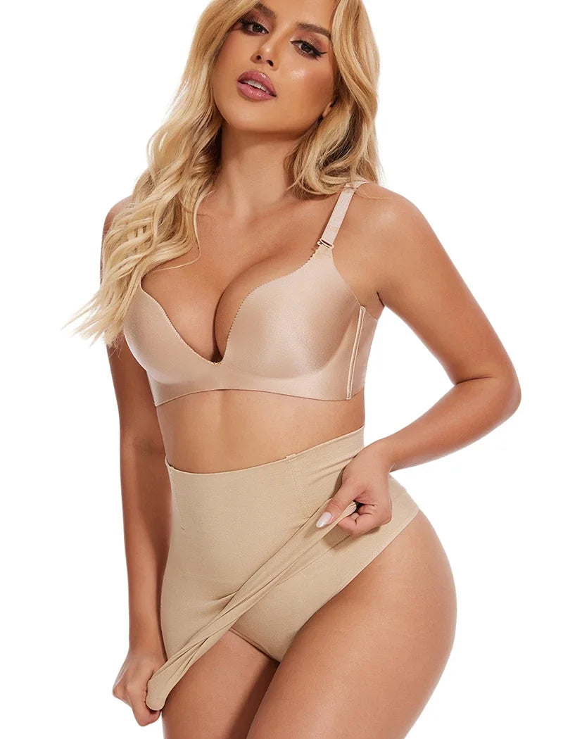 Half Slip Shapewear for Women Under Dresses Built-in Panties High Waist Tummy Control Slips Skirts Butt Lifter Body Shaper Dress