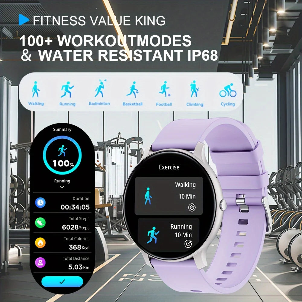 LAXASFIT 2024 Smartwatch - Bluetooth Call IP68 Fitness Custom Dials