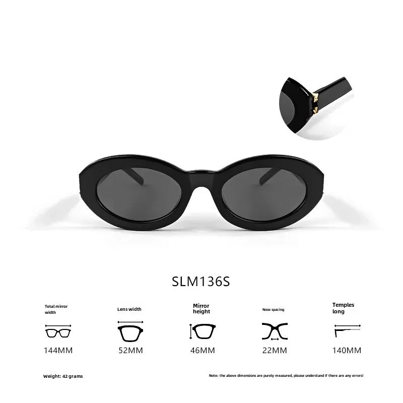 Best-Selling Oval Frame Sunglasses - High-End Vintage UV Protection