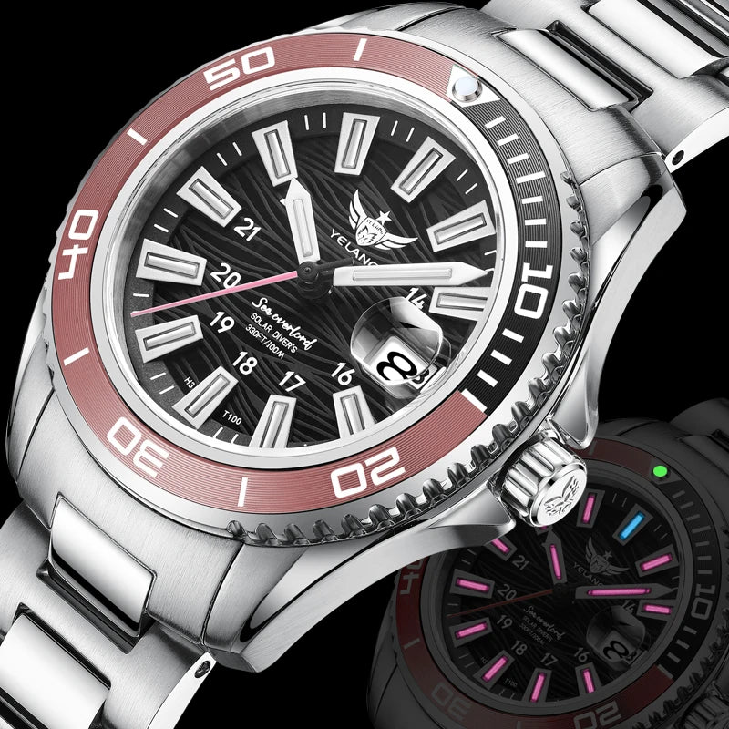Yelang V1214 Solar Watch - Japan Eco-Drive Sapphire 100M Waterproof