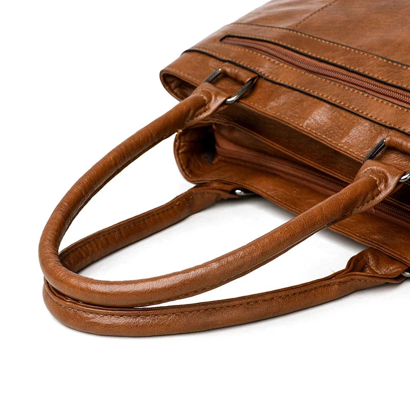Elegant Handbag for Women High Quality Leather Top-Handle Bags Purse Ladies Shoulder Crossbody Bag Large Casual Tote 2025 Hot