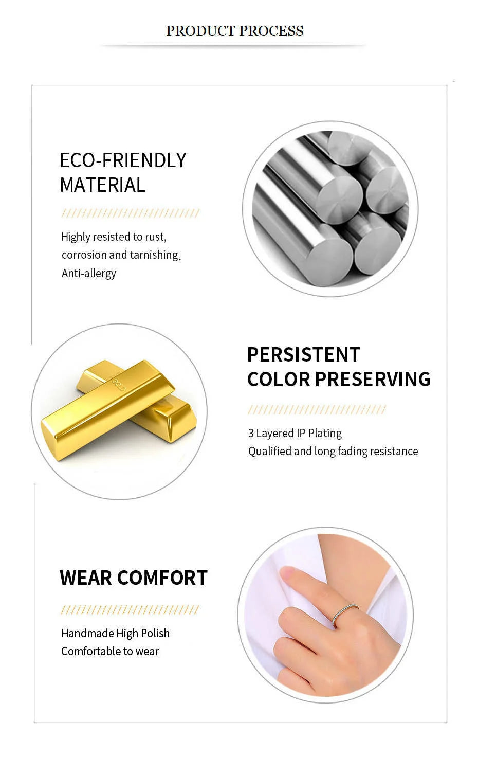 Vnox 2mm Bling CZ Stones Ring for Women Lady Gold Color Stainless Steel Shinny Crystal Finger Band Elegant Jewelry