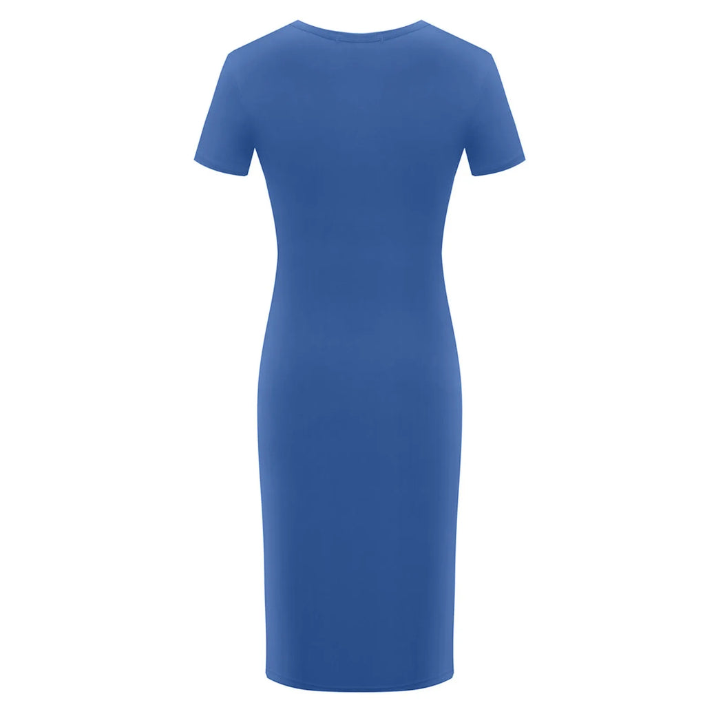 Summer Dress High Stretch Tank Robe Solid Short Sleeve Casual Slim Long Pencil Dress Women Sexy Maxi Dress Elegant Thin Vestido