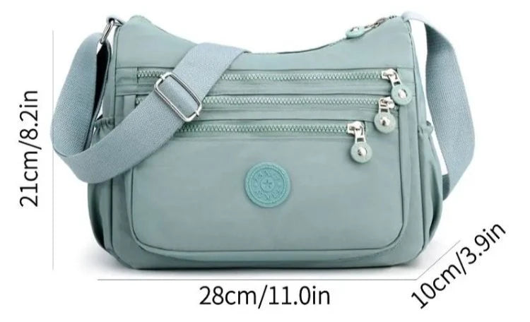 High capacity Shoulder Crossbody Bag for Women Purse Waterproof Nylon Handbag Suitable for mothers, shopping, vacation use