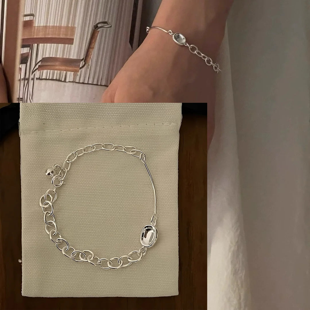VENTFILLE 925 Sterling Silver Double Layer Pearl Bracelet for Women Girl Design Bead Korean Jewelry Dropshipping