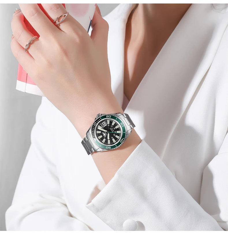 Yelang V1214 Solar Watch - Japan Eco-Drive Sapphire 100M Waterproof