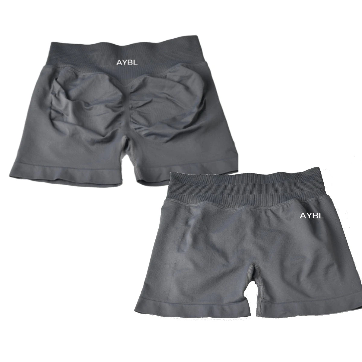 AYBL Yoga Shorts CrossFit Training Yoga Cycling Gym Workout Hot Girl's Low Ribbed Band Scrunch Butt Seamless Breathable Shorts