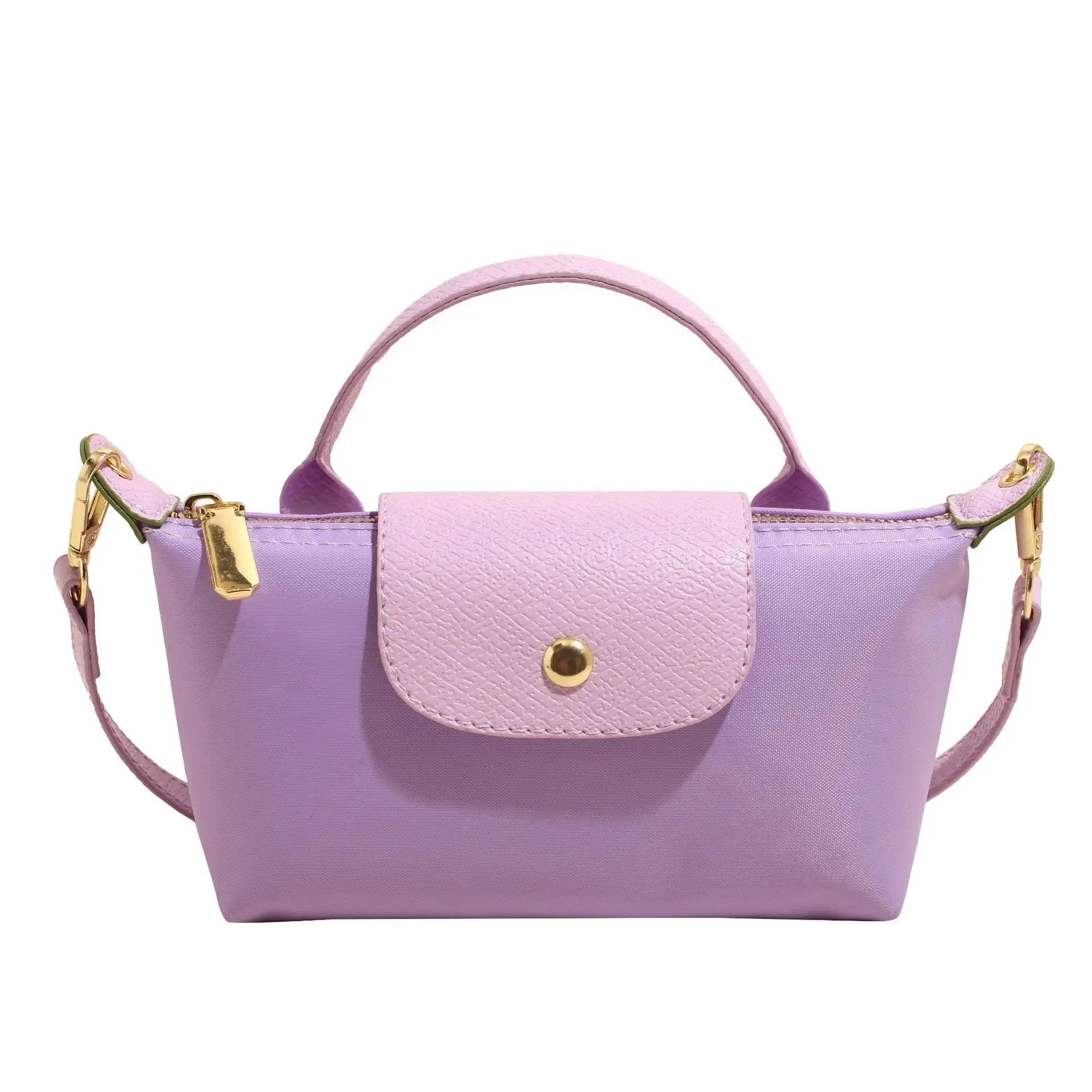Retro Fashion Nylon Dumpling Bag Women's Crossbody Handbag Soft Polyester Lining Zipper Closure Shoulder Bag Handbag