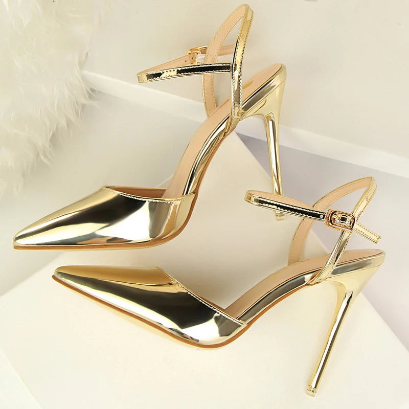 Buckle Strap High Heels - Pointed Toe Wedding Party Pumps Women
