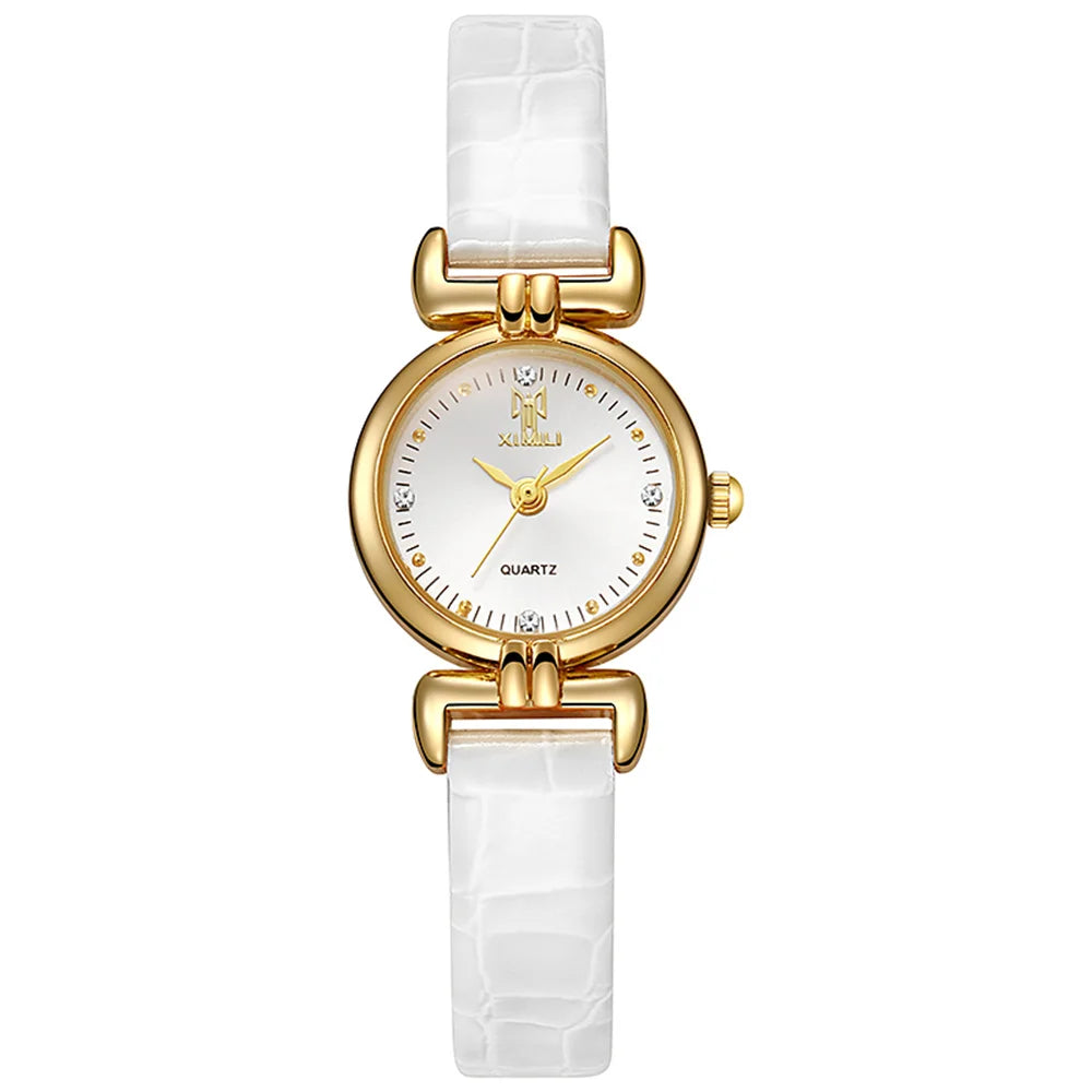 Ladies 2025 New Fashion Small Simple Diamonds Business Quartz Watch Women's Green Women Dress Clock Luxury Gift Wristwatch