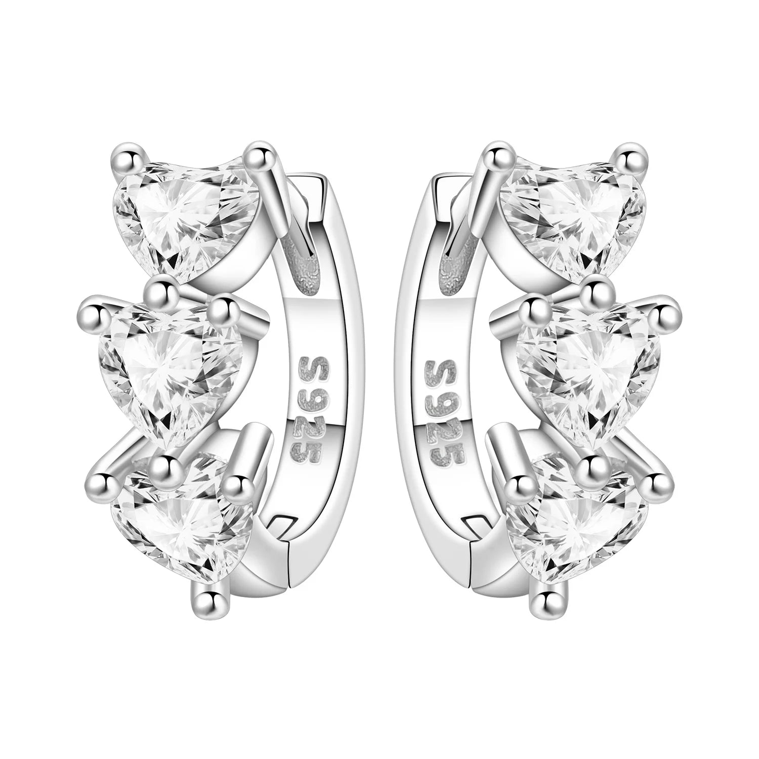 CYMYSS 2025 New 925 Sterling Silver Blue Heart Drop Earring Boutique Wedding Birthday Party Gift Jewellery Zircon Women Earrings