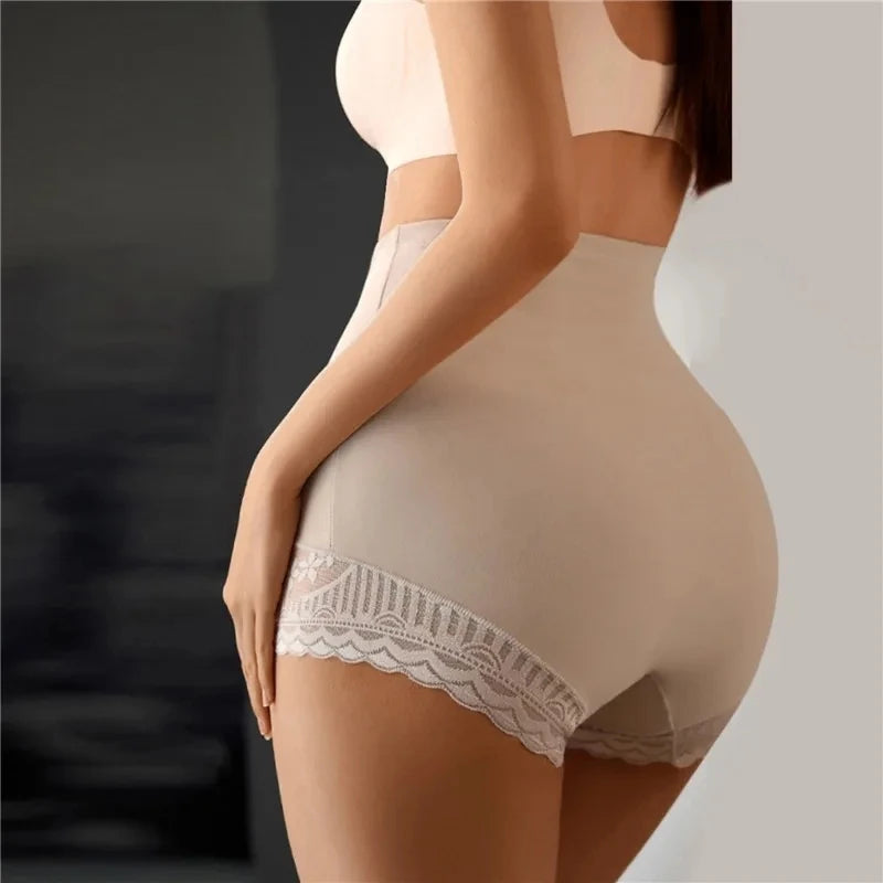 High Waist Control Panties - Seamless Lace Postpartum Shapewear