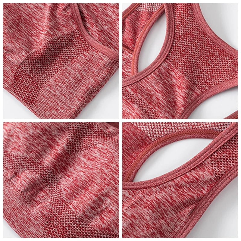 Yoga Fitness Suit High Waisted Peach Buttocks Shockproof Vest Underwear Shorts Set Breathable Women Tight Fitting Sports Bra