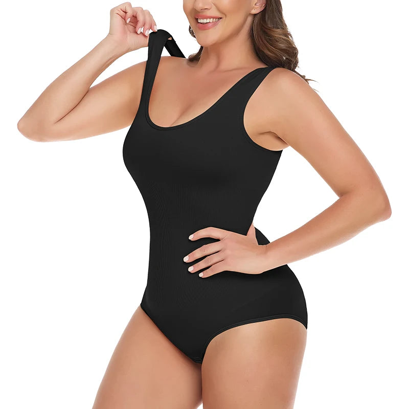 Bodysuit Shapewear - Tummy Control Butt Lifter Low Neck Jumpsuit