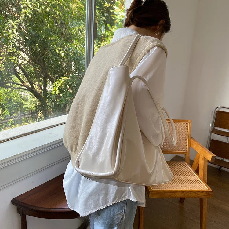 Portable Texture Tote Bag for Women, Shoulder Underarm Bag, Commuting Bag, Large Capacity, Niche Design, Autumn Winter Handbags